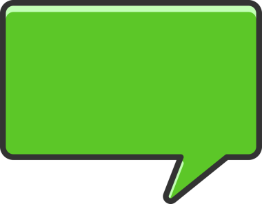 Yeşil Konuşma Baloncuğu İllüstrasyonu