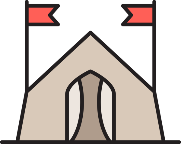 Çadır Simgesi İllüstrasyon Clipart