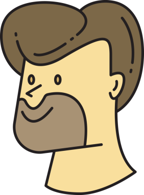 Sakal Adam Karakter Başlığı Simgesi