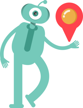 Komik Canavar Karakteri Clipart