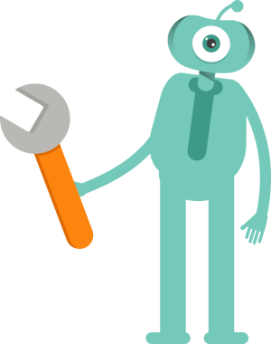 Komik Canavar Karakteri Clipart