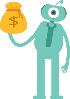 Komik Canavar Karakteri Clipart