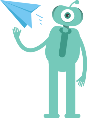 Komik Canavar Karakteri Clipart