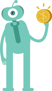 Komik Canavar Karakteri Clipart