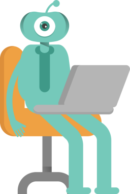 Komik Canavar Karakteri Clipart