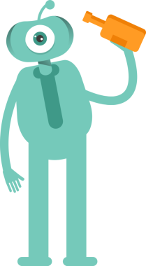 Komik Canavar Karakteri Clipart