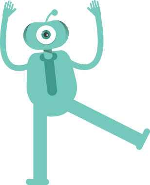 Komik Canavar Karakteri Clipart