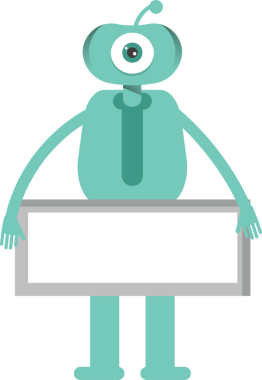 Komik Canavar Karakteri Clipart