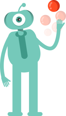 Komik Canavar Karakteri Clipart