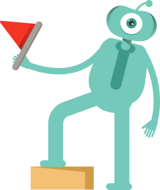 Komik Canavar Karakteri Clipart