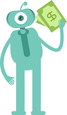 Komik Canavar Karakteri Clipart