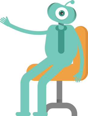 Komik Canavar Karakteri Clipart