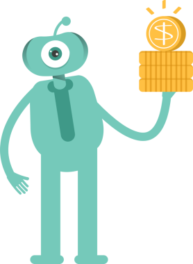 Komik Canavar Karakteri Clipart