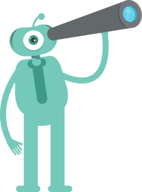 Komik Canavar Karakteri Clipart