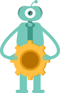 Komik Canavar Karakteri Clipart