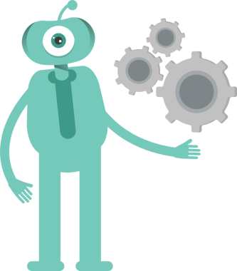 Komik Canavar Karakteri Clipart