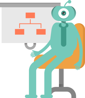 Komik Canavar Karakteri Clipart