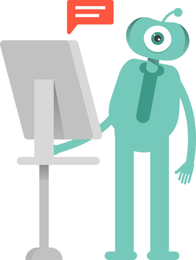 Komik Canavar Karakteri Clipart