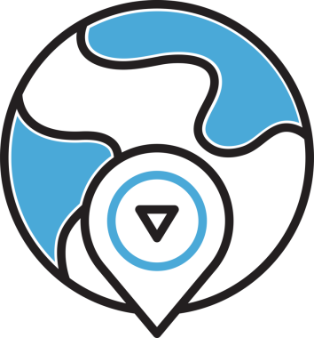 Küre ve PIN simgesi