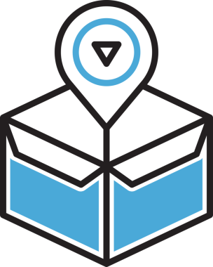 Kutu ve Harita Pin Simgesi