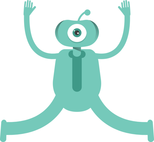 Komik Canavar Karakteri Clipart