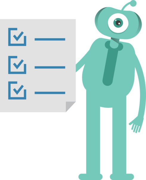 Komik Canavar Karakteri Clipart