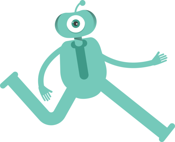 Komik Canavar Karakteri Clipart