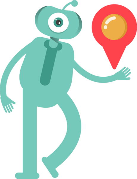 Komik Canavar Karakteri Clipart