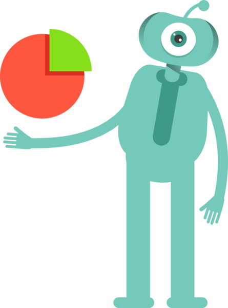 Komik Canavar Karakteri Clipart