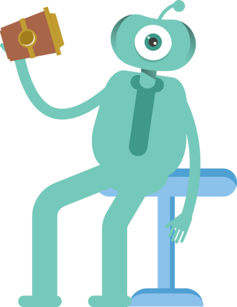 Komik Canavar Karakteri Clipart