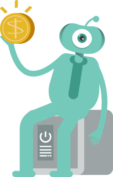 Komik Canavar Karakteri Clipart