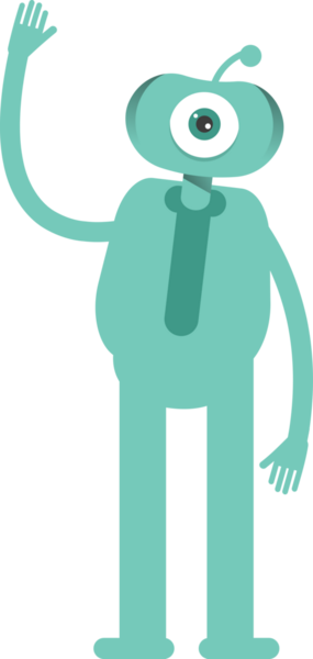 Komik Canavar Karakteri Clipart