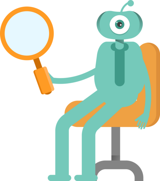 Komik Canavar Karakteri Clipart