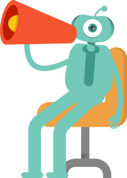 Komik Canavar Karakteri Clipart