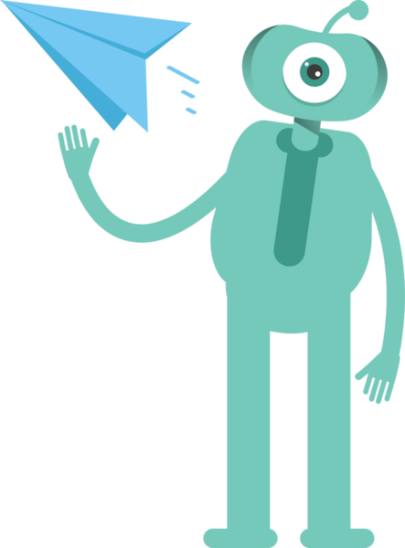 Komik Canavar Karakteri Clipart