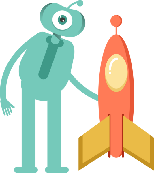 Komik Canavar Karakteri Clipart