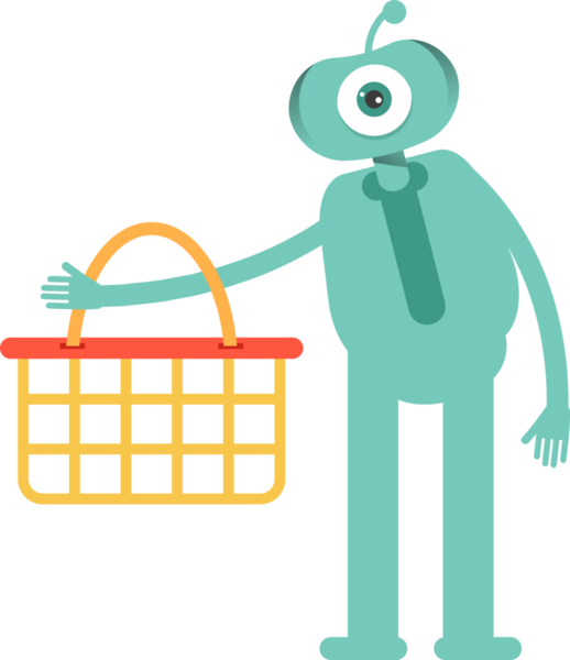 Komik Canavar Karakteri Clipart