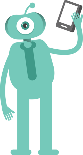 Komik Canavar Karakteri Clipart