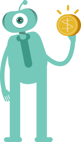 Komik Canavar Karakteri Clipart