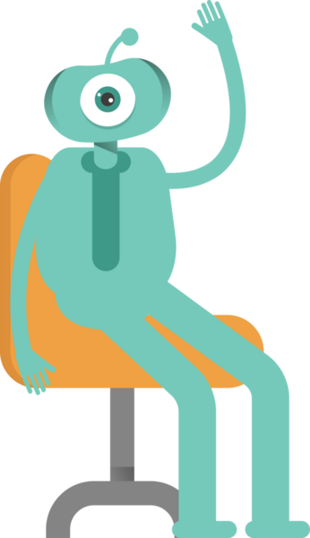 Komik Canavar Karakteri Clipart