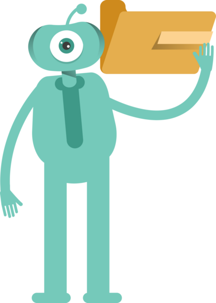 Komik Canavar Karakteri Clipart