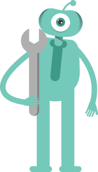 Komik Canavar Karakteri Clipart