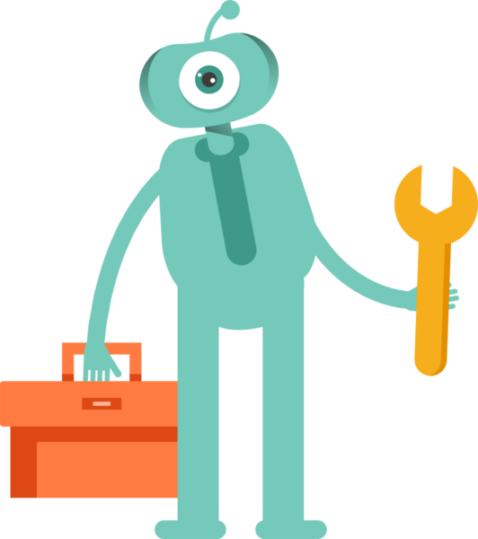 Komik Canavar Karakteri Clipart