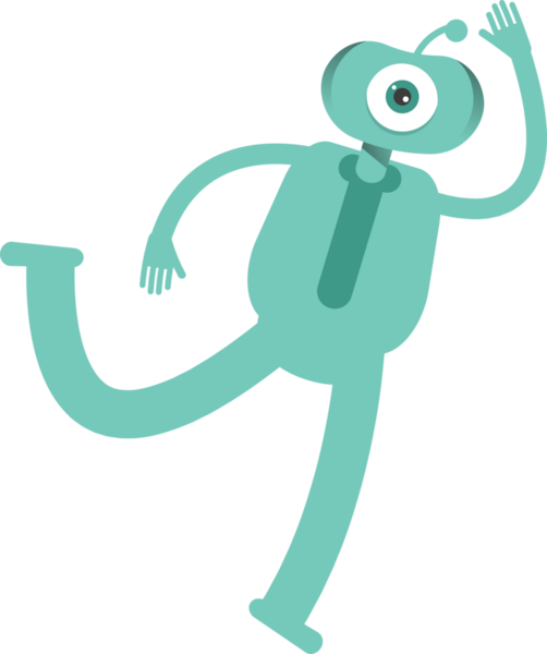 Komik Canavar Karakteri Clipart