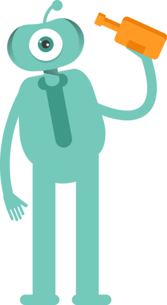 Komik Canavar Karakteri Clipart