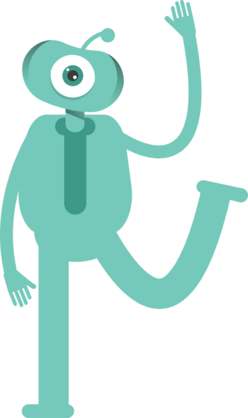 Komik Canavar Karakteri Clipart