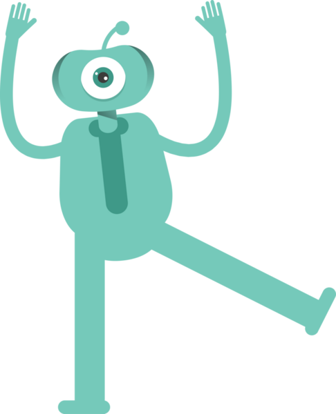 Komik Canavar Karakteri Clipart