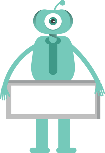 Komik Canavar Karakteri Clipart