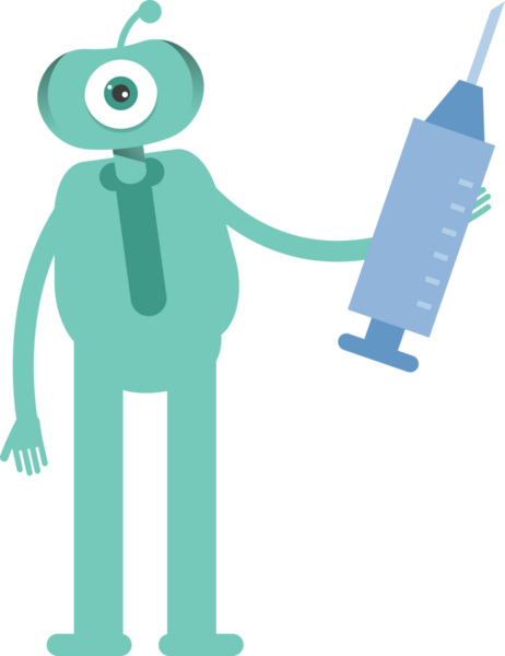 Komik Canavar Karakteri Clipart