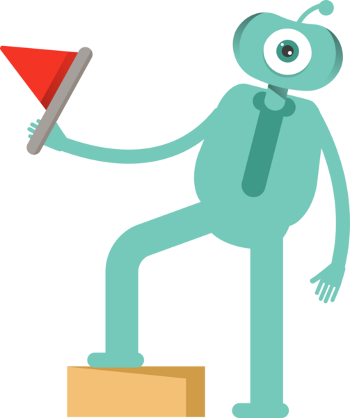 Komik Canavar Karakteri Clipart